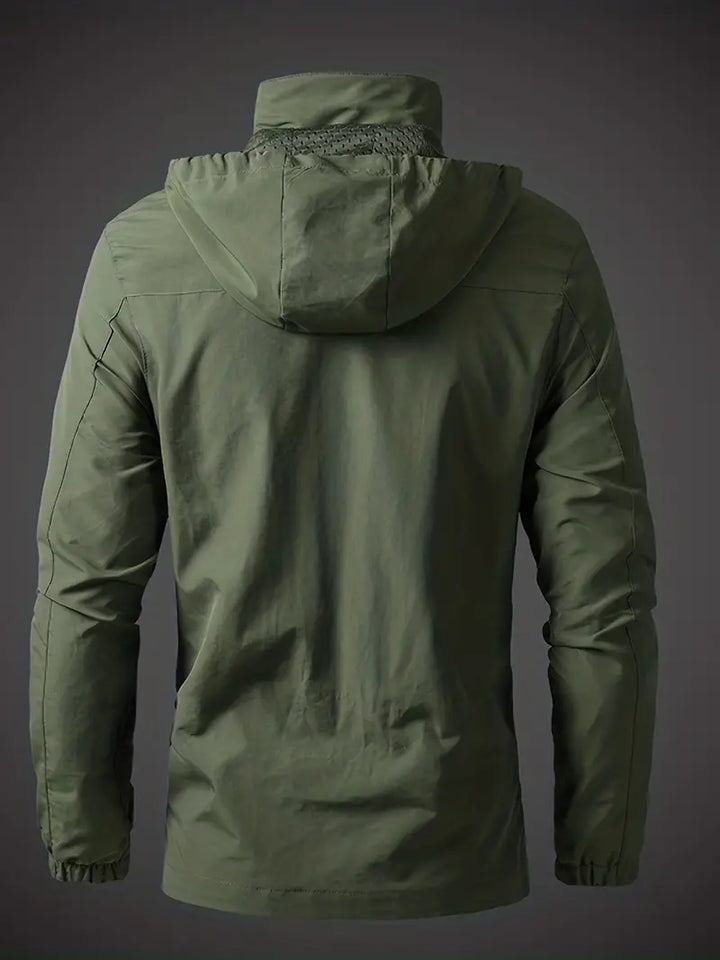 Veste Zippée à Capuche et Poche Poitrine Homme