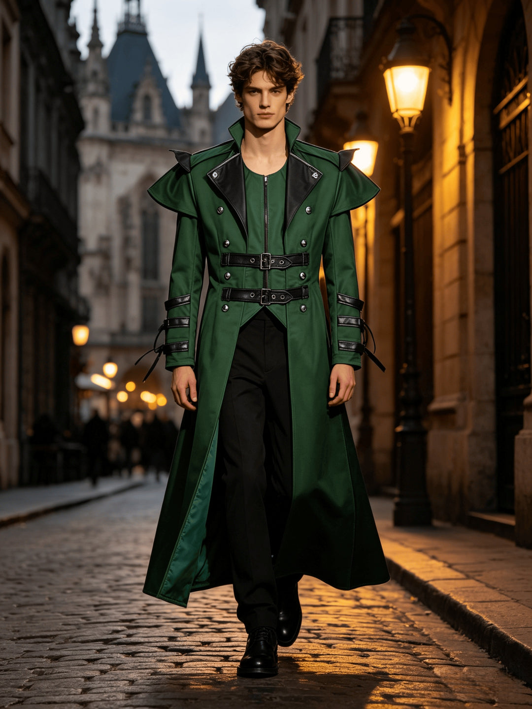 Veste Steampunk Halloween à Col Montant Homme
