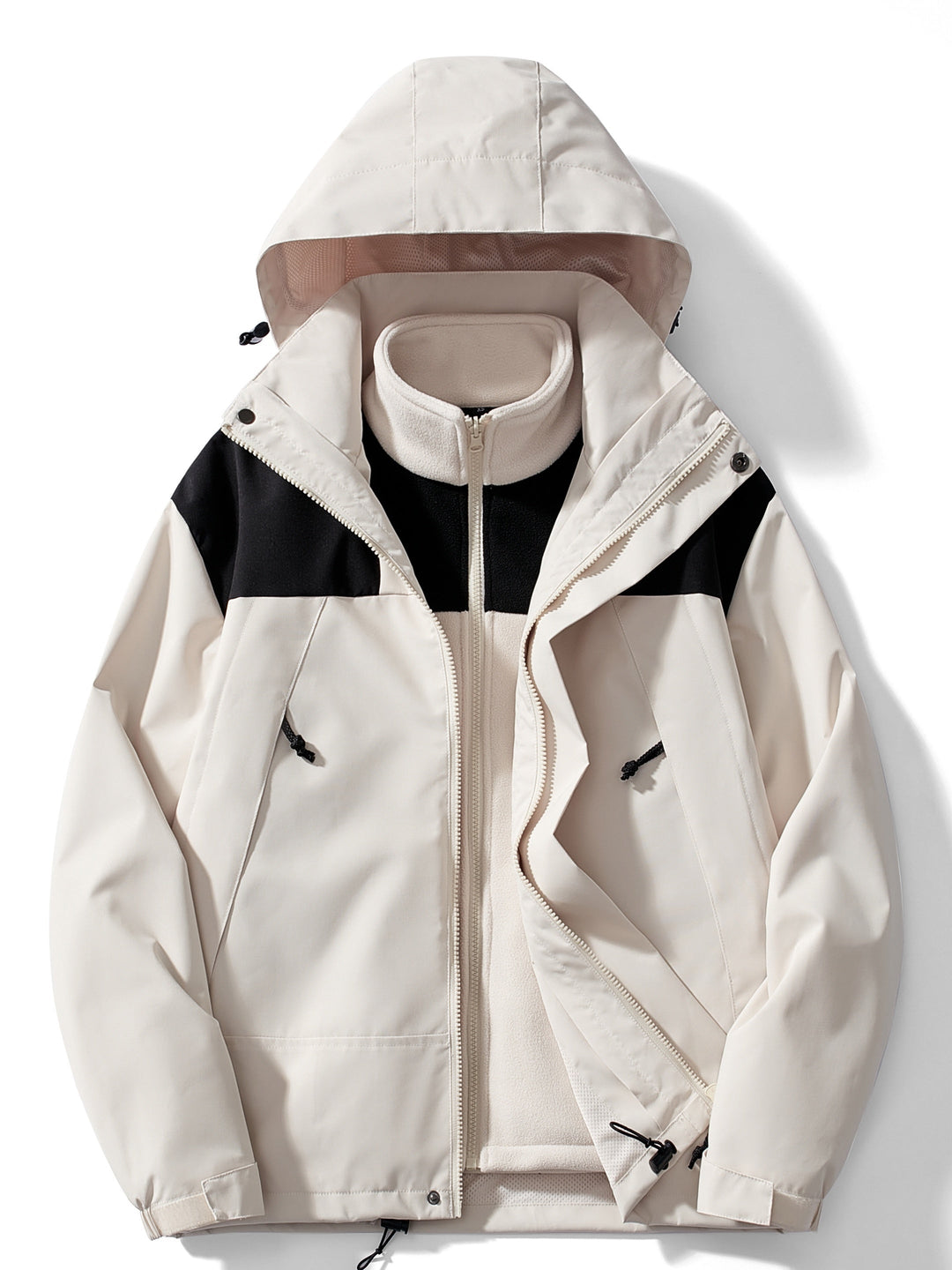 Veste à Capuche et Effet Superposé Homme
