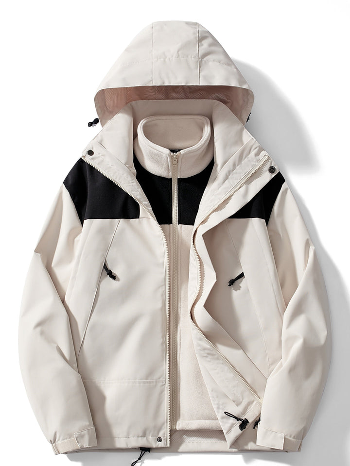 Veste à Capuche et Effet Superposé Homme