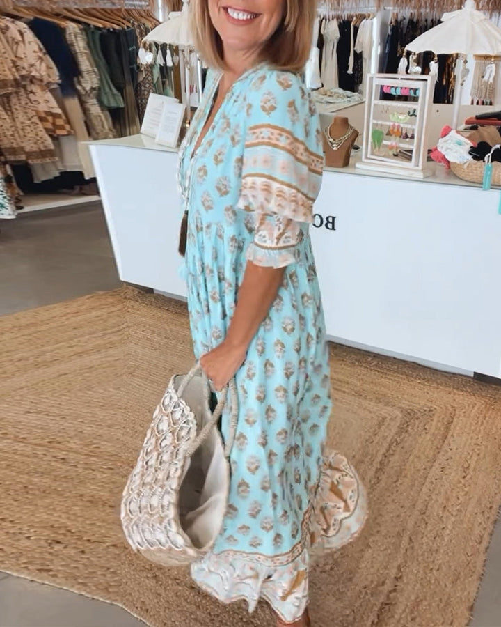 Robe Bohème Imprimée Femme