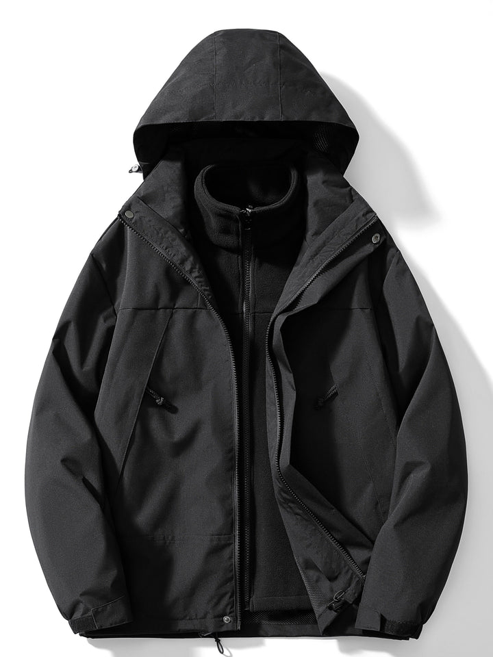 Veste à Capuche et Effet Superposé Homme