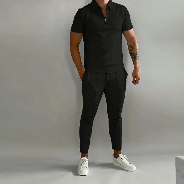 Ensemble Polo Zippé et Pantalon Homme