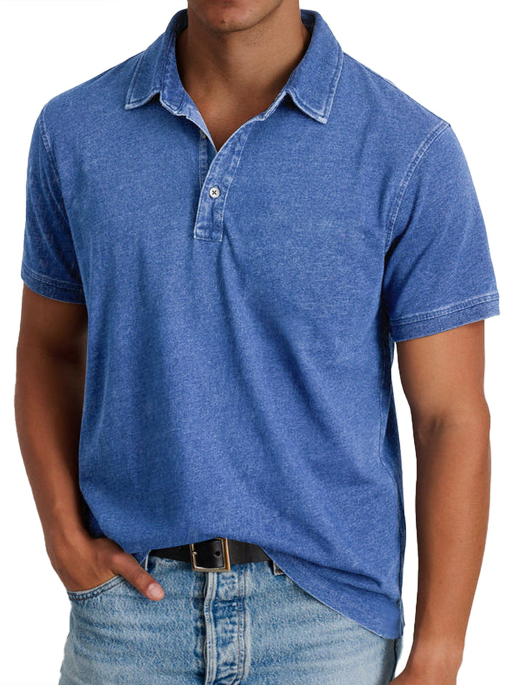 Polo Effet Denim Homme