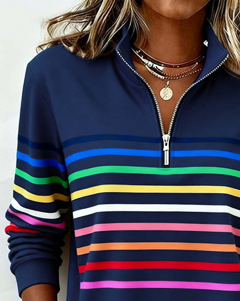 Pull À Col Montant Zippé Femme