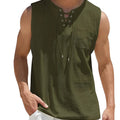 Men's Casual Lace-Up Tank Top