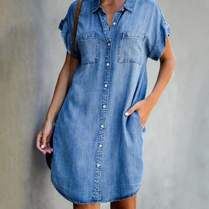 Robe Chemise Denim Ample Femme