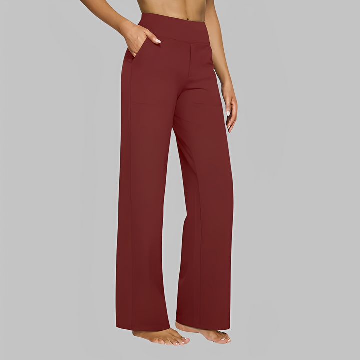 Pantalon Large Taille Haute Femme
