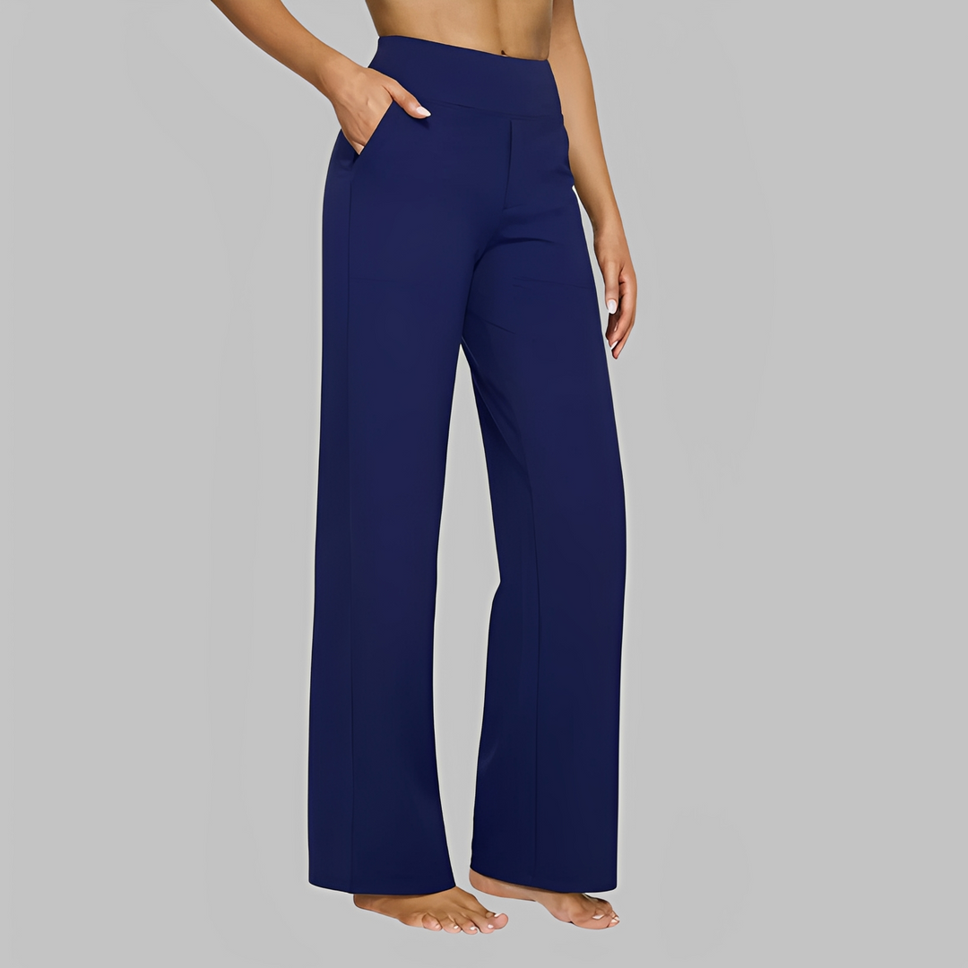 Pantalon Large Taille Haute Femme