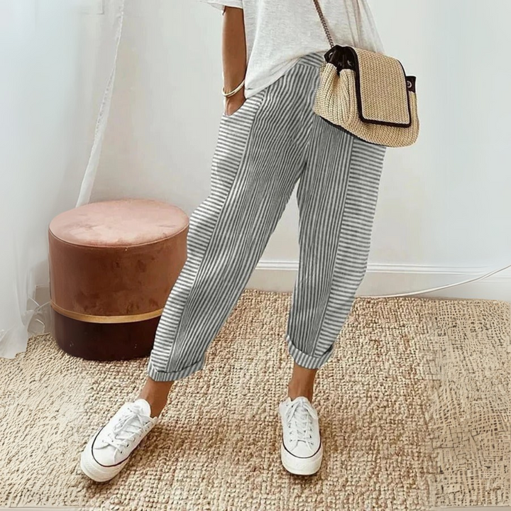 Pantalon Jogger Rayé Femme