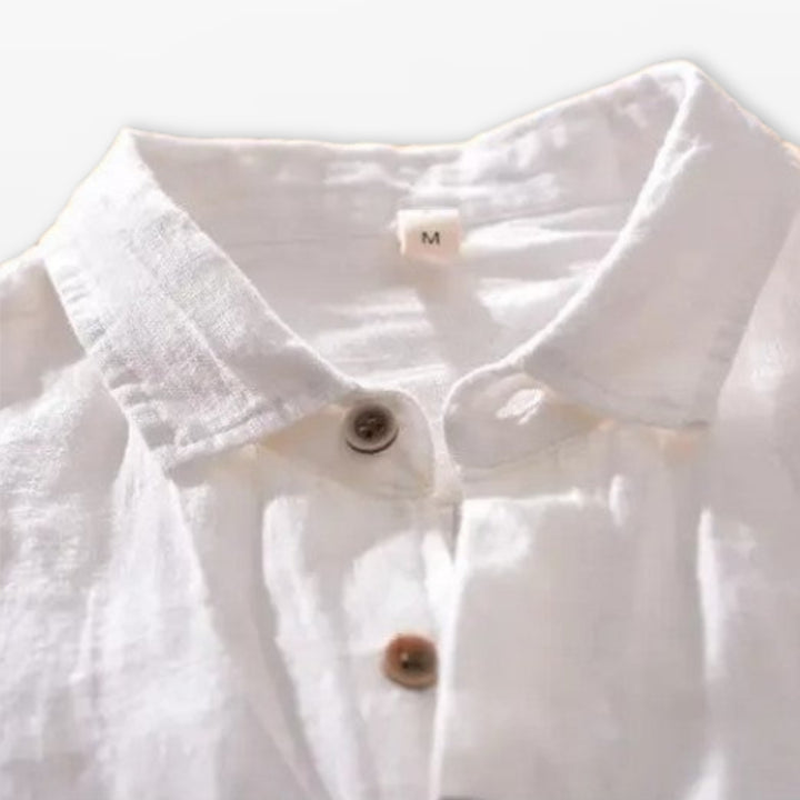Chemise Lin Manches Courtes Casual Homme