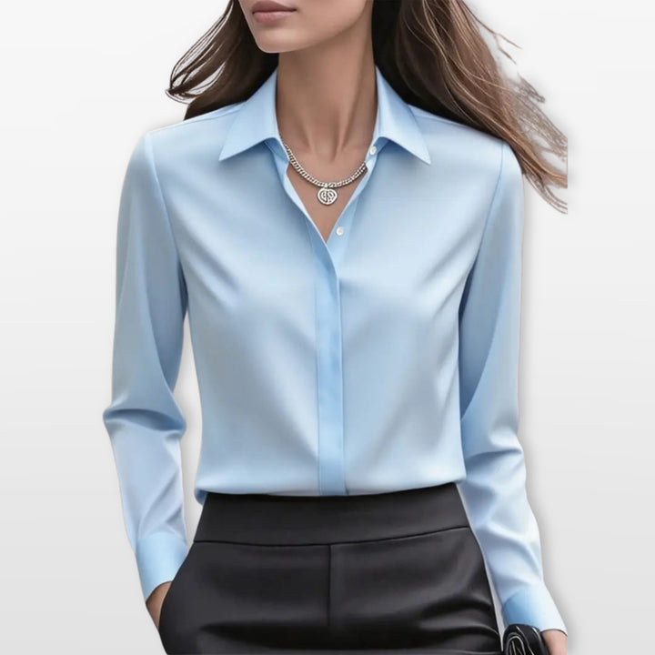 Chemisier Satin Élégant Femme