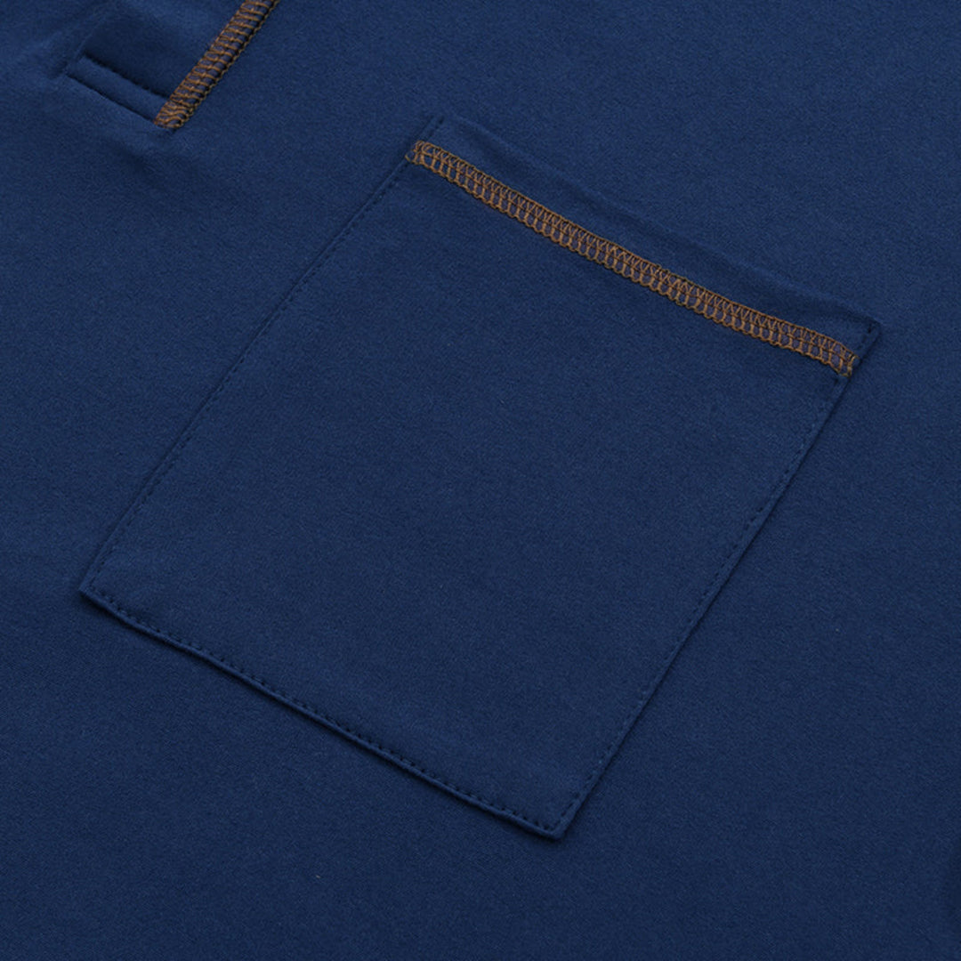 T-Shirt Henley Ajusté Manches Courtes Homme