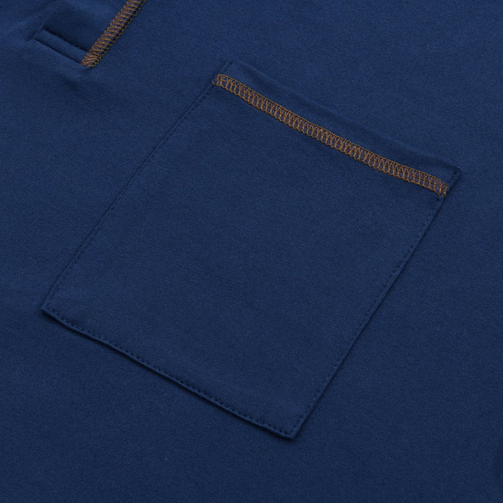 T-Shirt Henley Ajusté Manches Courtes Homme