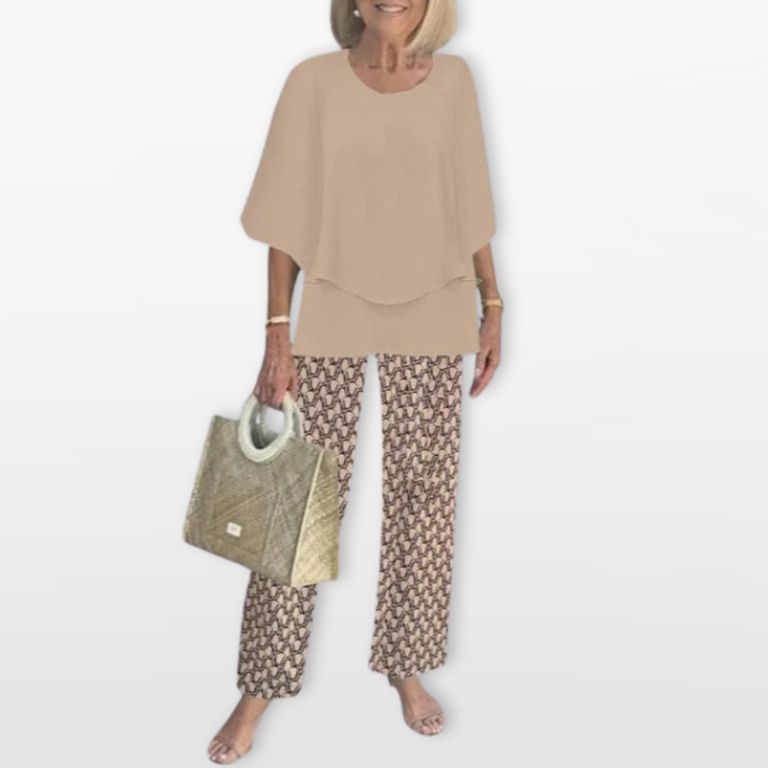 Ensemble Femme Décontracté Chic Deux Pièces Fluide