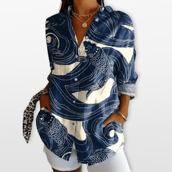 Blouse Artistique Imprimée Femme