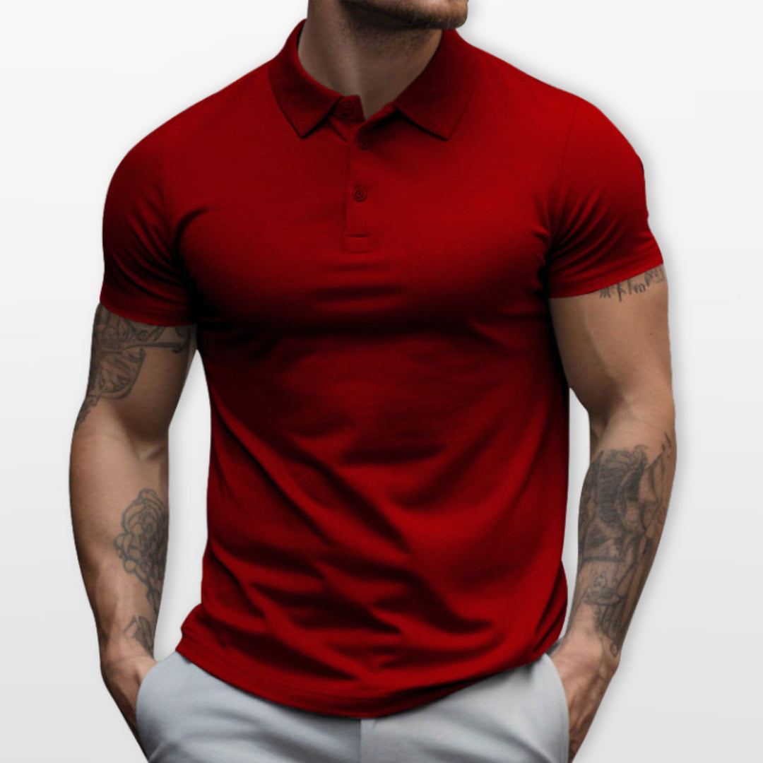 Polo Ajusté Manches Courtes Homme