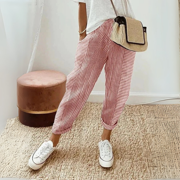 Pantalon Jogger Rayé Femme