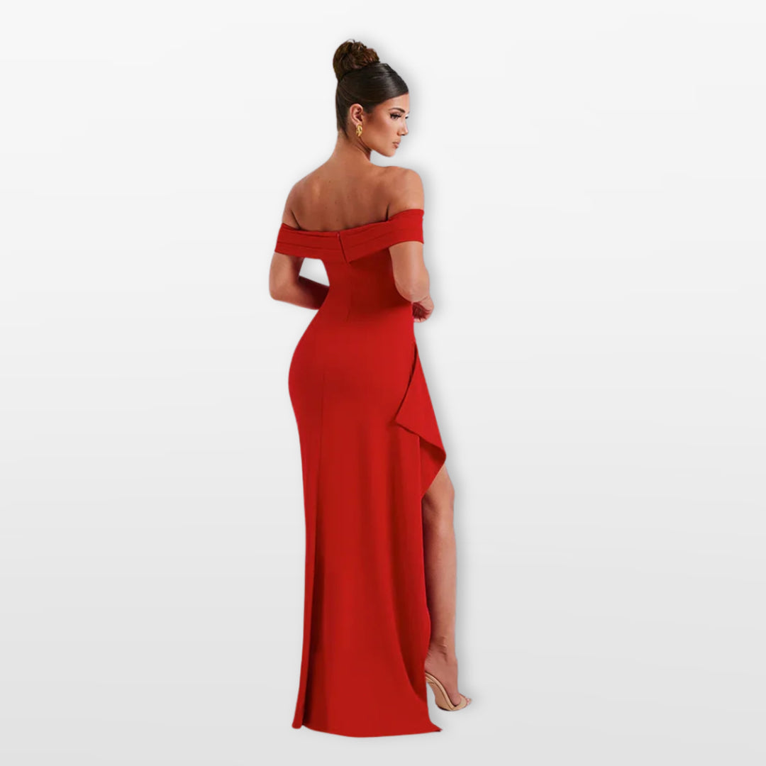 Robe Longue Épaules Dénudées Élégante Femme