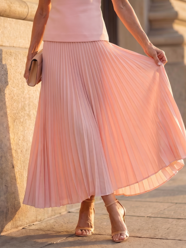 Ensemble Jupe Plissée et Haut Femme