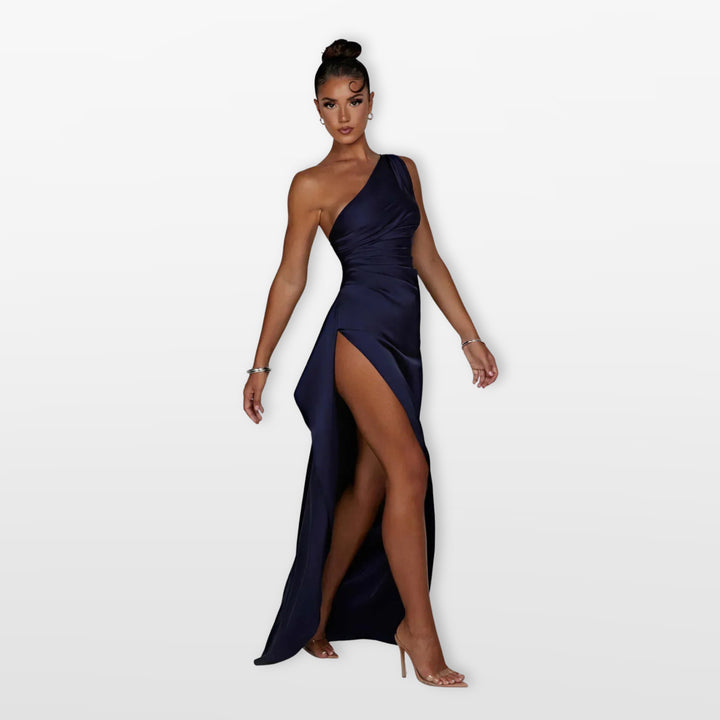 Robe Longue Asymétrique Élégante Femme