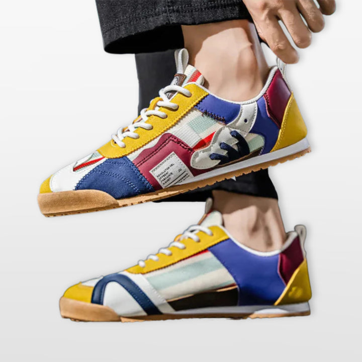 Baskets Multicolores Style Rétro Homme