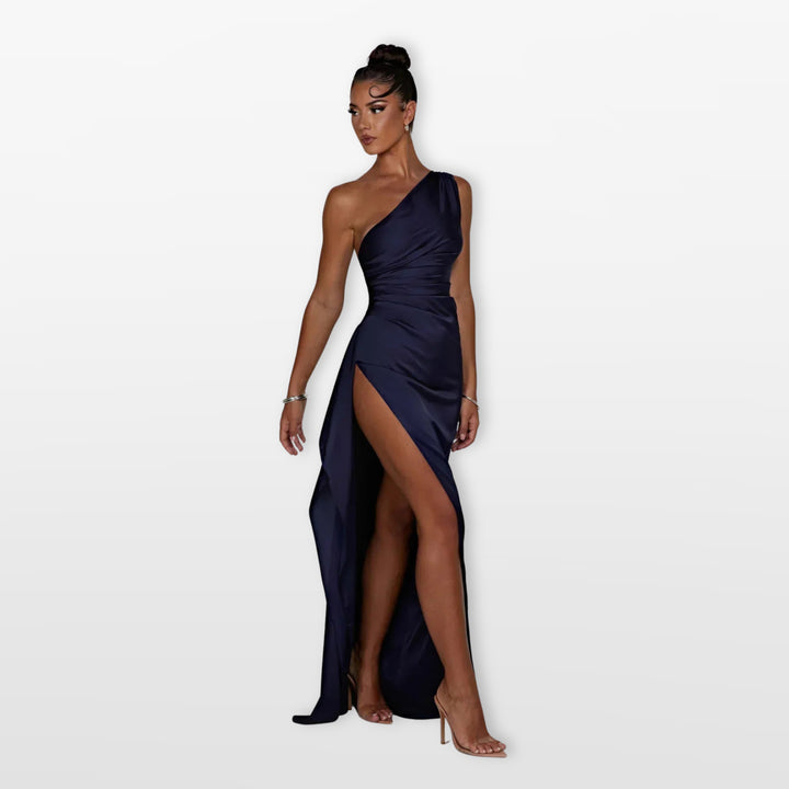 Robe Longue Asymétrique Élégante Femme