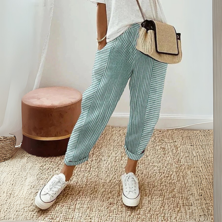 Pantalon Jogger Rayé Femme
