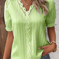 Women's Lace Pleated Blouse