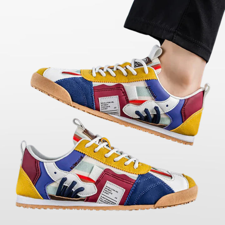 Baskets Multicolores Style Rétro Homme