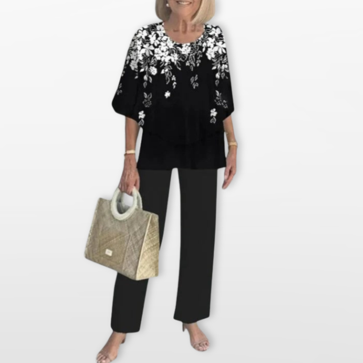Ensemble Femme Décontracté Chic Deux Pièces Fluide