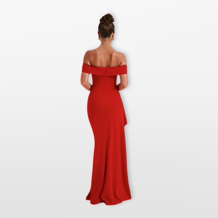 Robe Longue Épaules Dénudées Élégante Femme