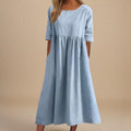 Women's Loose-Fit Dress with Pockets