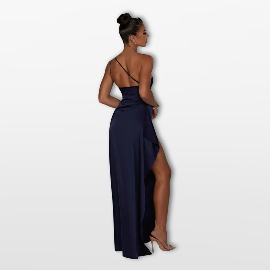 Robe Longue Asymétrique Élégante Femme
