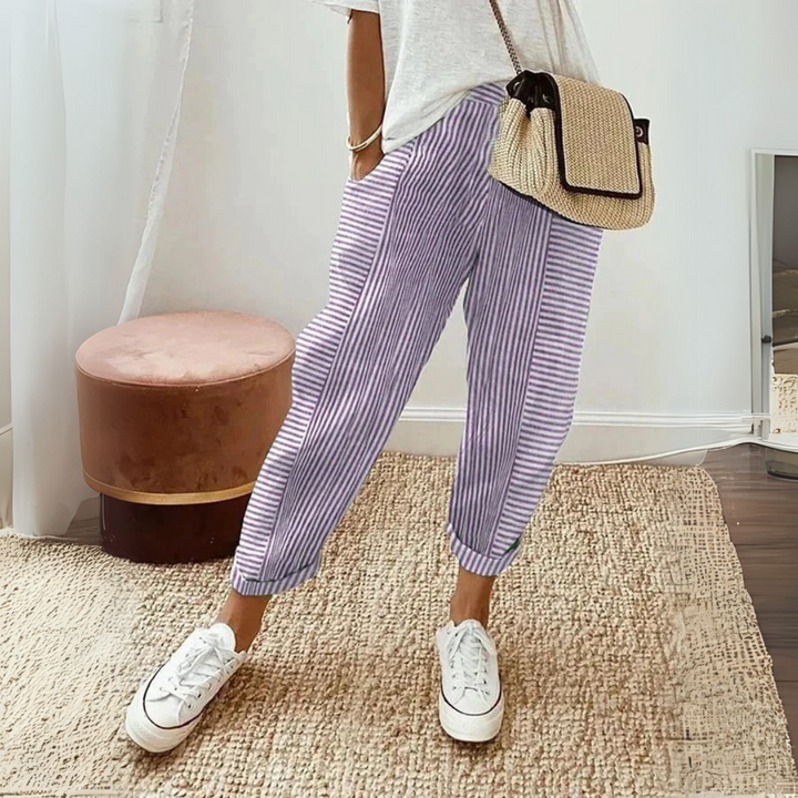 Pantalon Jogger Rayé Femme