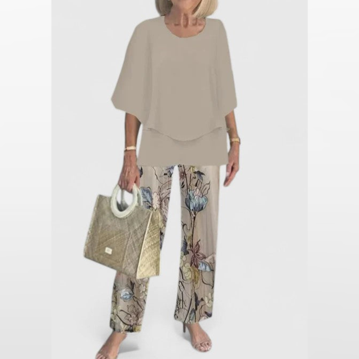 Ensemble Femme Décontracté Chic Deux Pièces Fluide