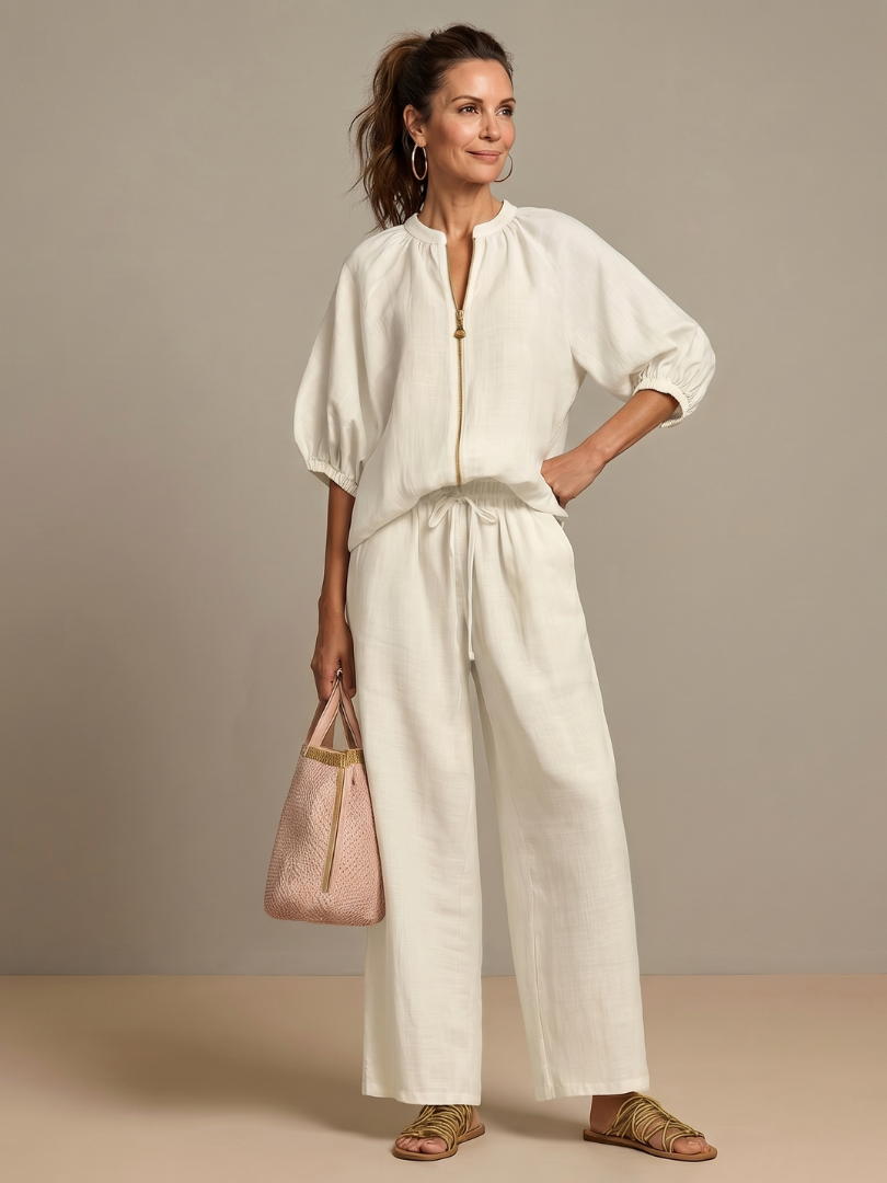 Ensemble Pantalon et Haut Zippé Femme