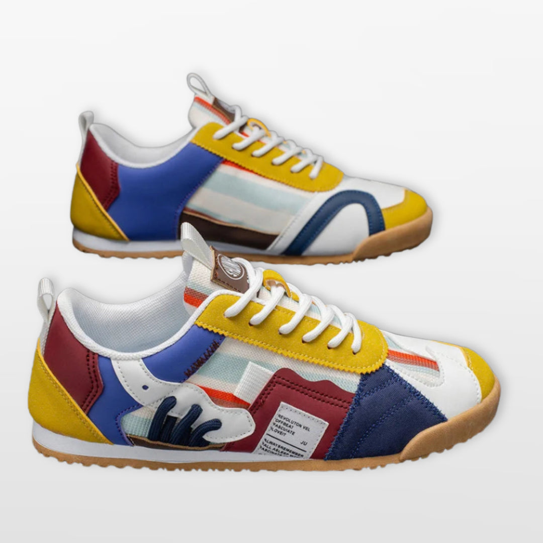 Baskets Multicolores Style Rétro Homme
