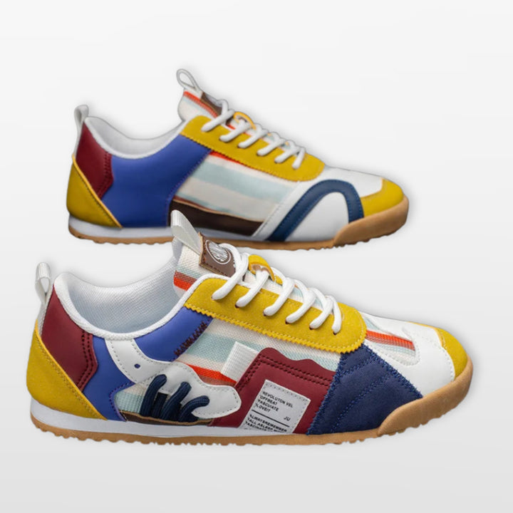 Baskets Multicolores Style Rétro Homme