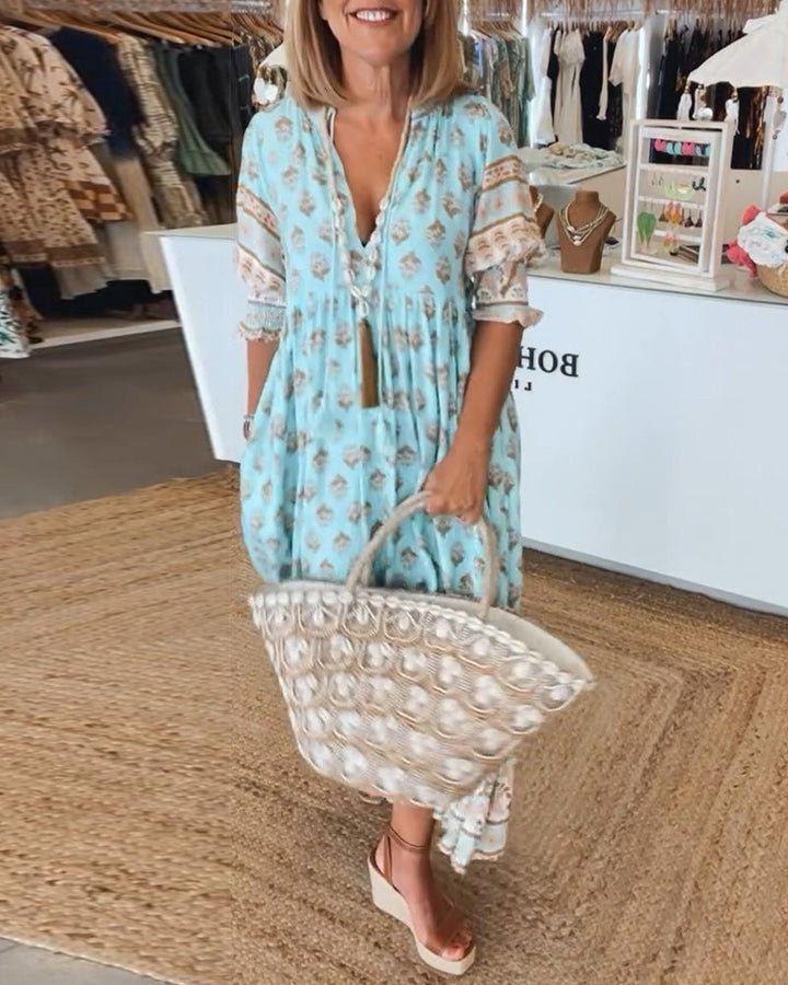 Robe Bohème Imprimée Femme