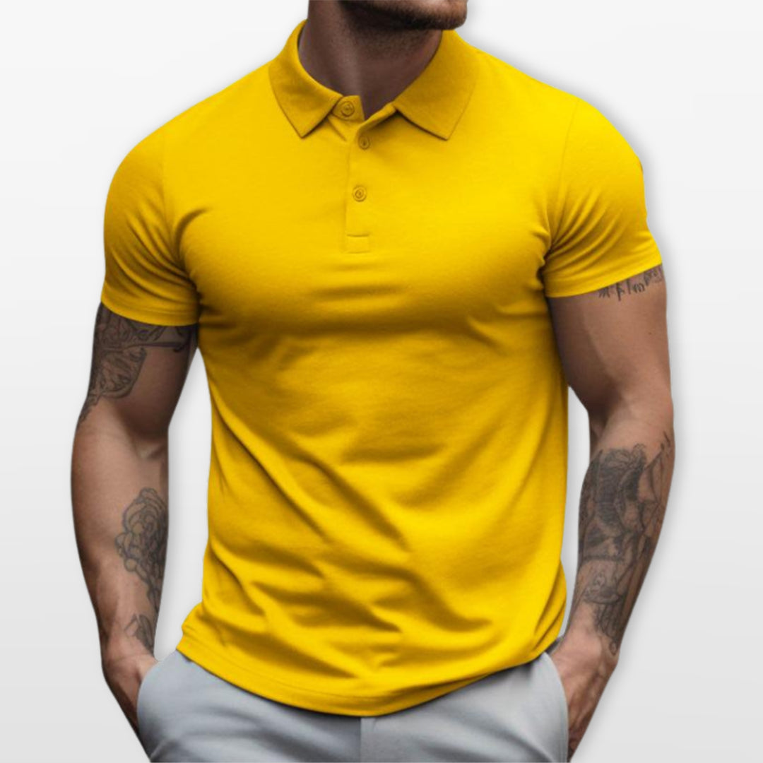 Polo Ajusté Manches Courtes Homme