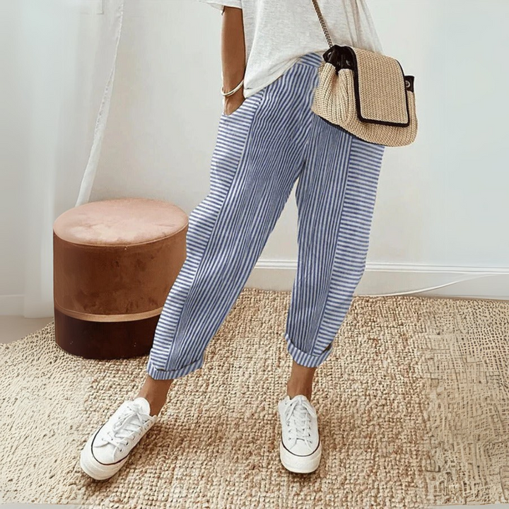 Pantalon Jogger Rayé Femme