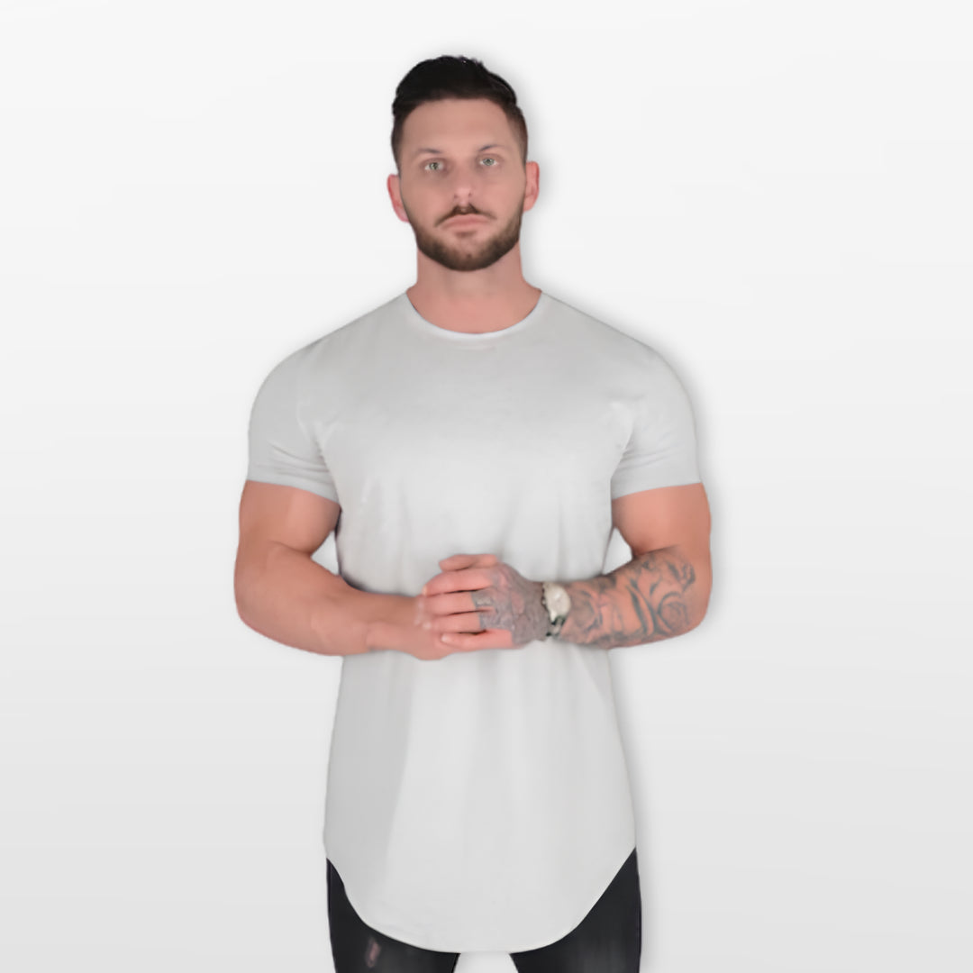 T Shirt Ajusté Casual Col Rond Homme