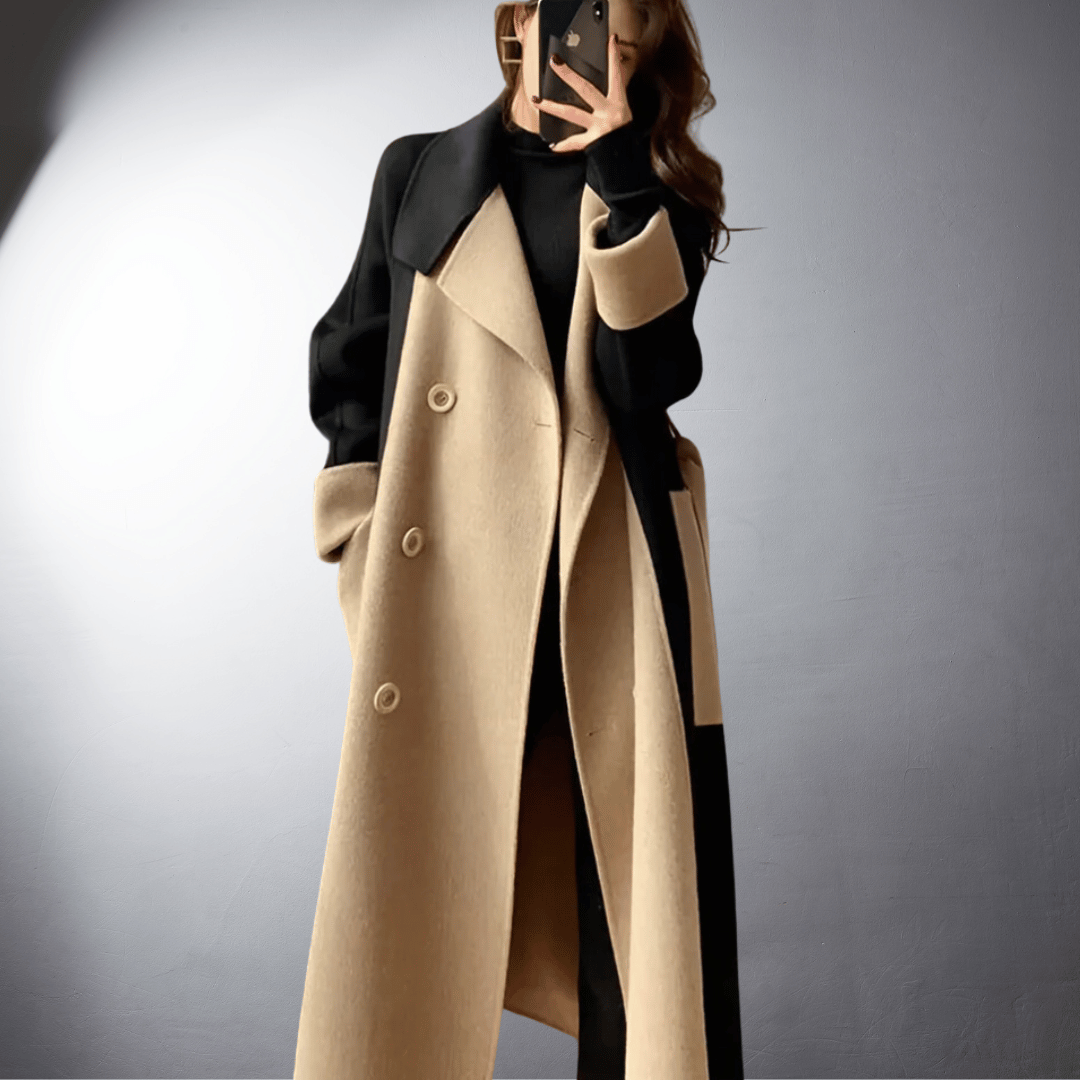 Manteau Long à Revers Femme