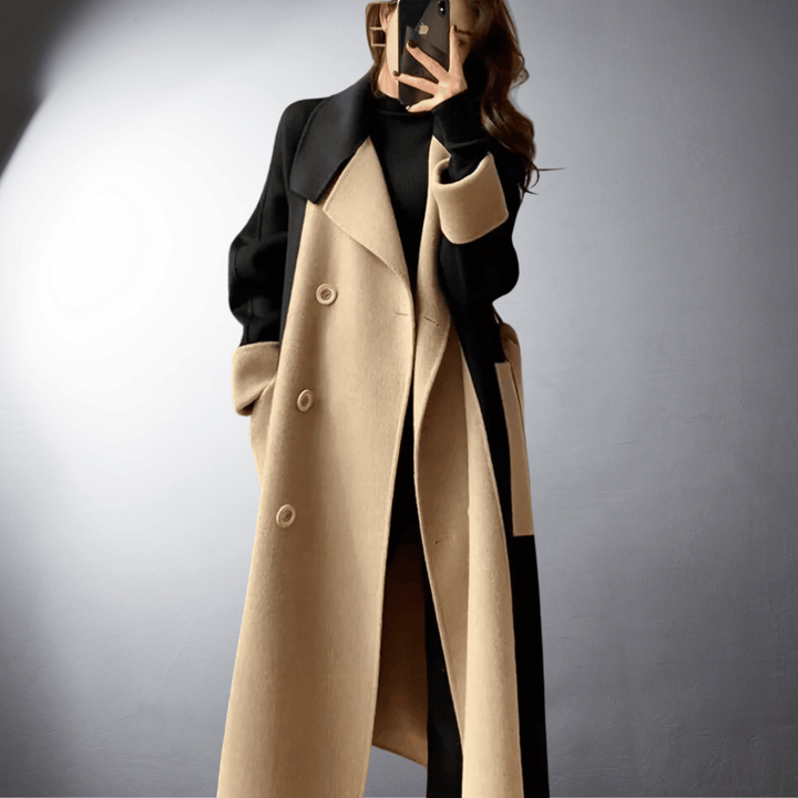 Manteau Long à Revers Femme