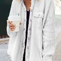 Women's Textured Buttoned Jacket