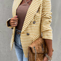 Veste de Costume Pied-de-poule Femme