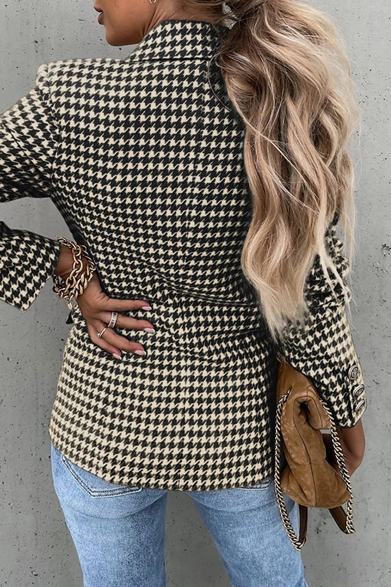Veste de Costume Pied-de-poule Femme