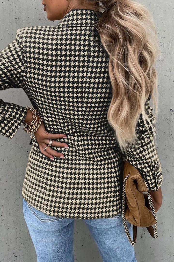 Veste de Costume Pied-de-poule Femme
