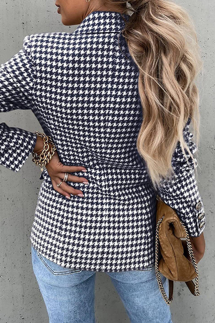 Veste de Costume Pied-de-poule Femme